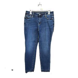 Ladies Old Navy Rockstar Jeans Size 10R Midrise Raw Hem Med Wash